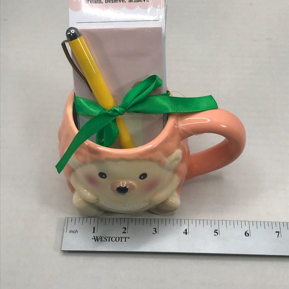 Modern Expression Hedgehog Mug 16 oz. Stationary Set New With Tags - Picture 9 of 9